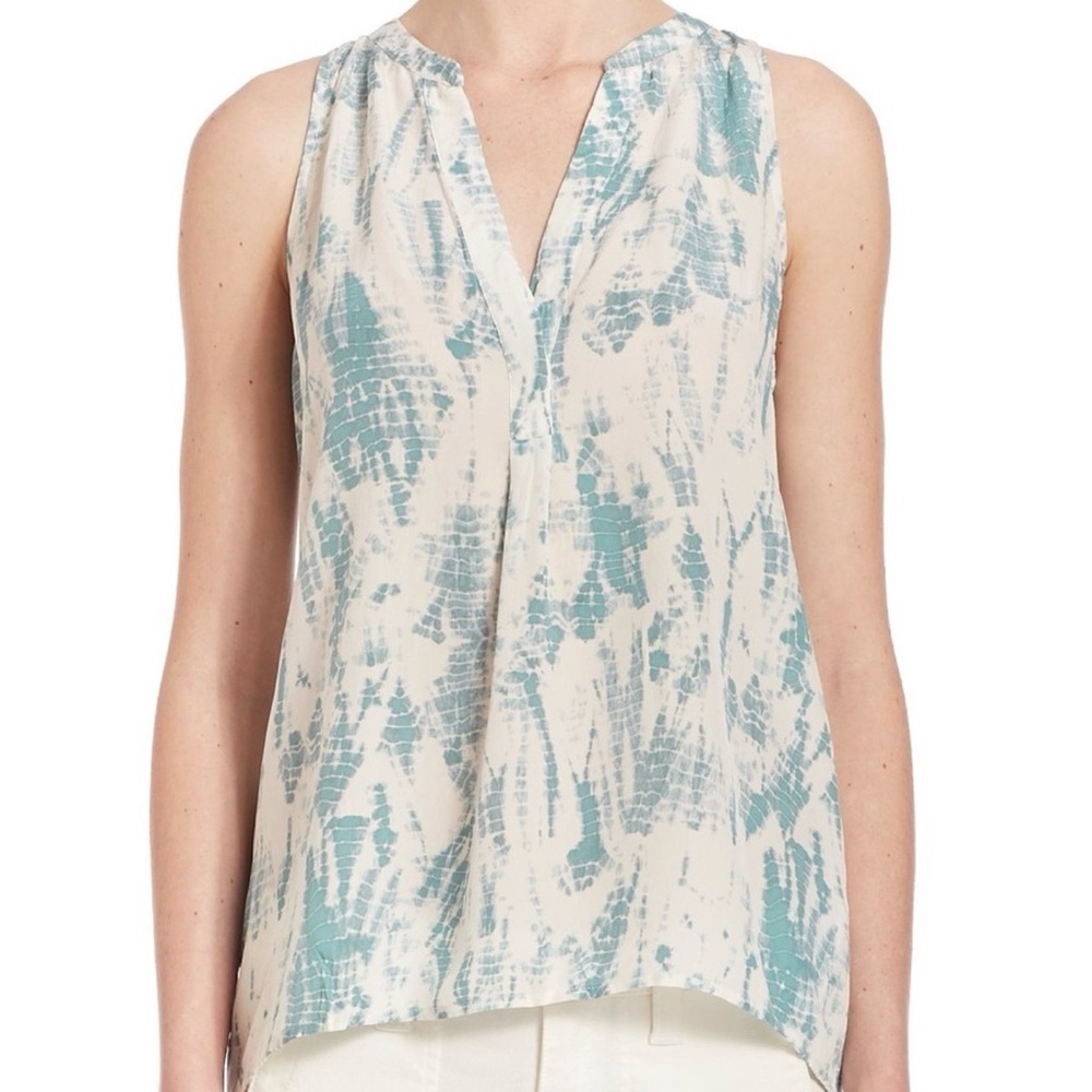 Joie Aruna Sleeveless Tie Dye Print 100% Silk Top size small